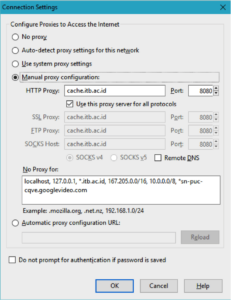 Setting Proxy Google Cache